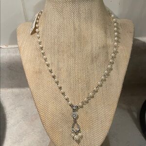 Carolee Silver and Pearl Necklace